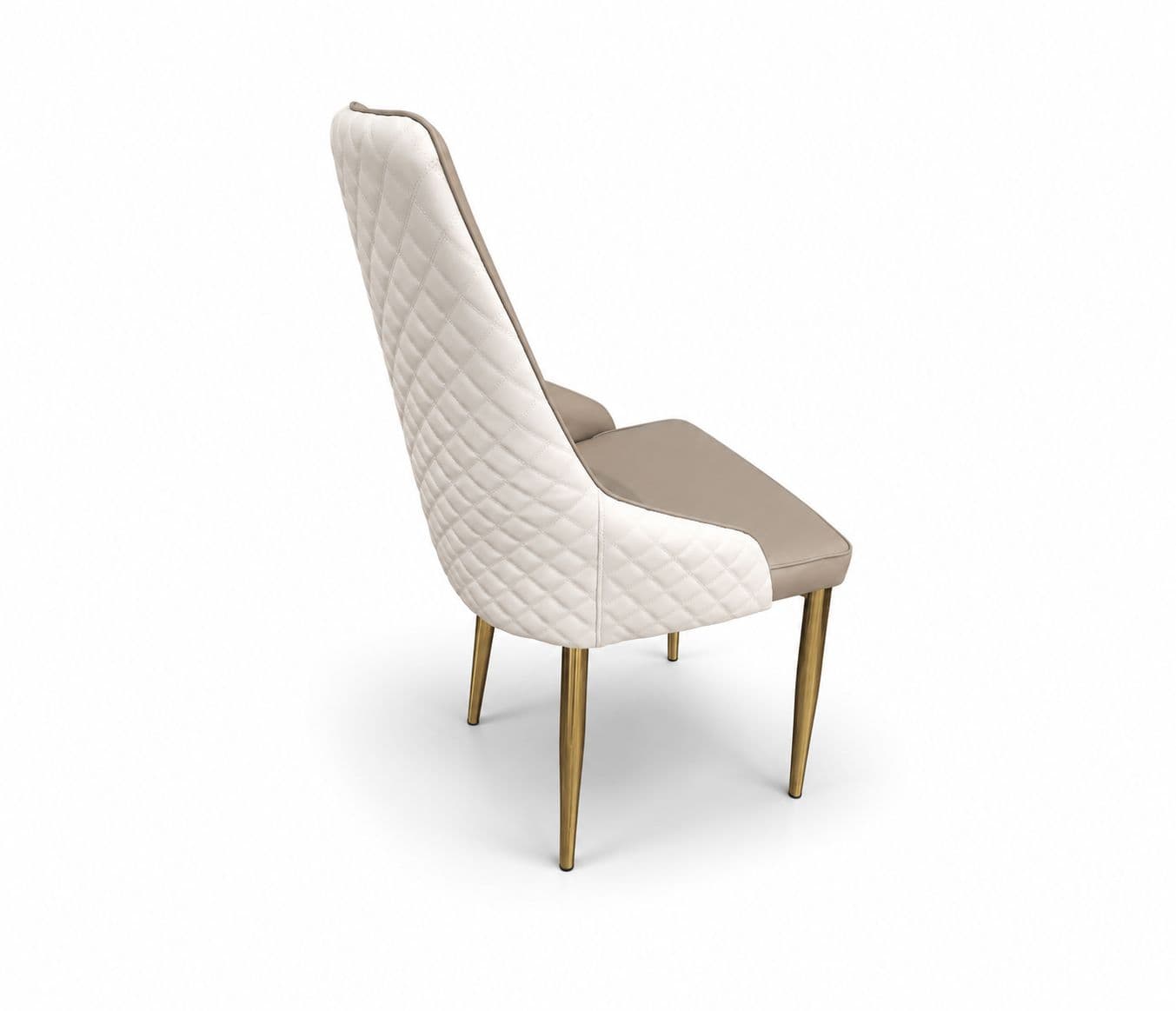 Image 7 for A890/ C609 Grey Chair 1+6 Seater Dining Set With Marble Top And PVD Gold Base (HYD)
