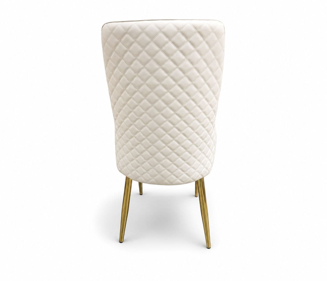 Image 9 for A890/ C609 Grey Chair 1+6 Seater Dining Set With Marble Top And PVD Gold Base (HYD)