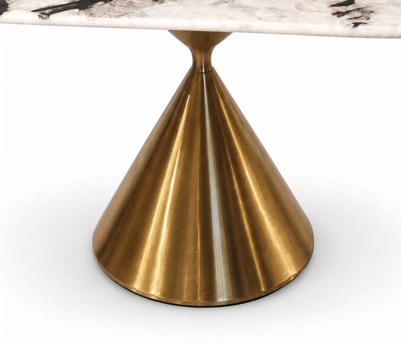 Image 14 for A890/ C609 Grey Chair 1+6 Seater Dining Set With Marble Top And PVD Gold Base (HYD)