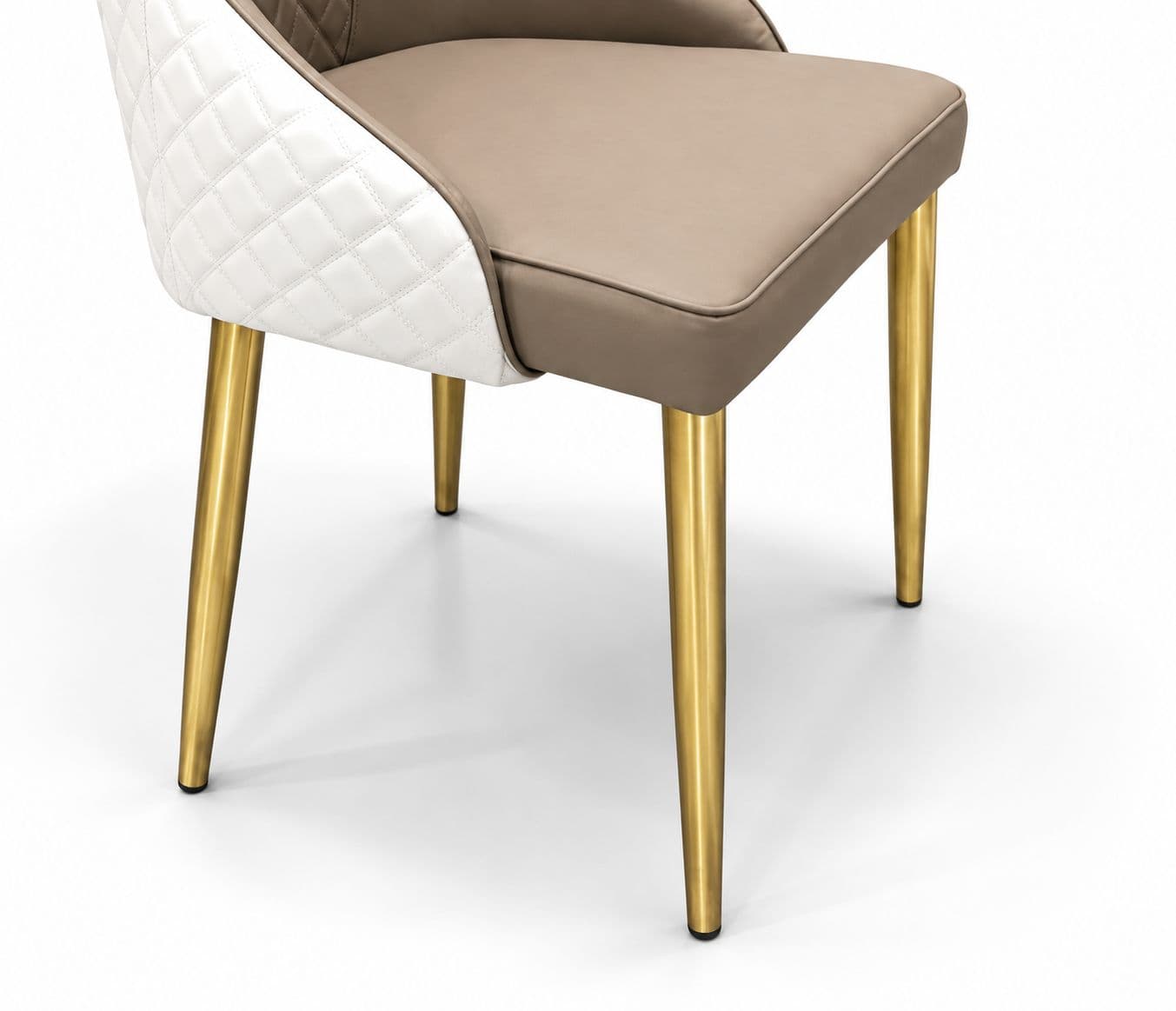 Image 6 for A890/ C609 Grey Chair 1+6 Seater Dining Set With Marble Top And PVD Gold Base (HYD)