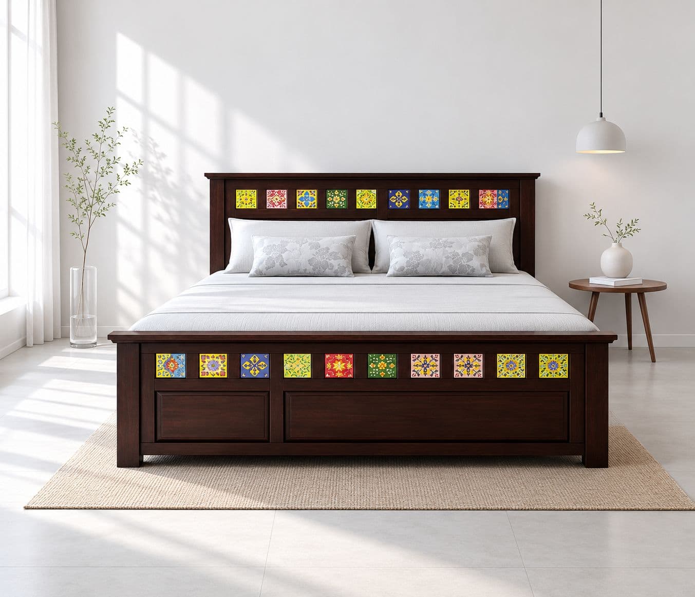 Tile -QB Cot Queen Size Without Storage (BSK)