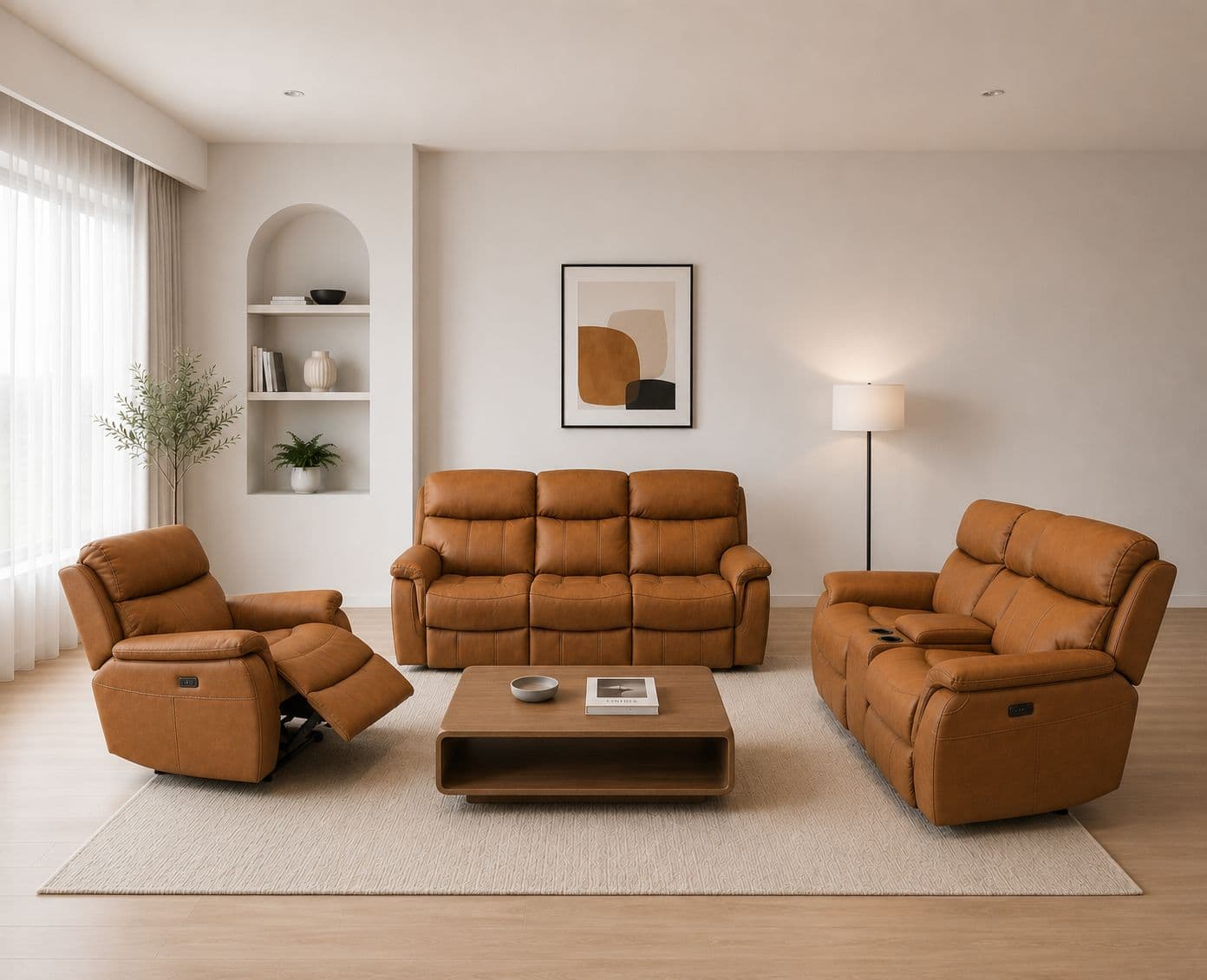 UXW9020M ( Leather) Power Recliner 3+2+1 Seater (EC)