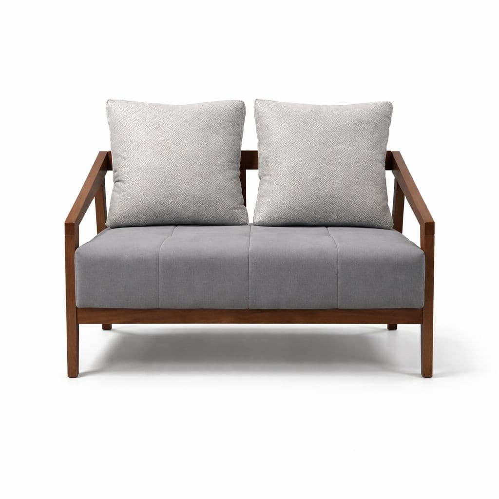 Image 7 for Ghana Teak 3+2+1 Seater Sofa Suede Fabric (KORA OTD)
