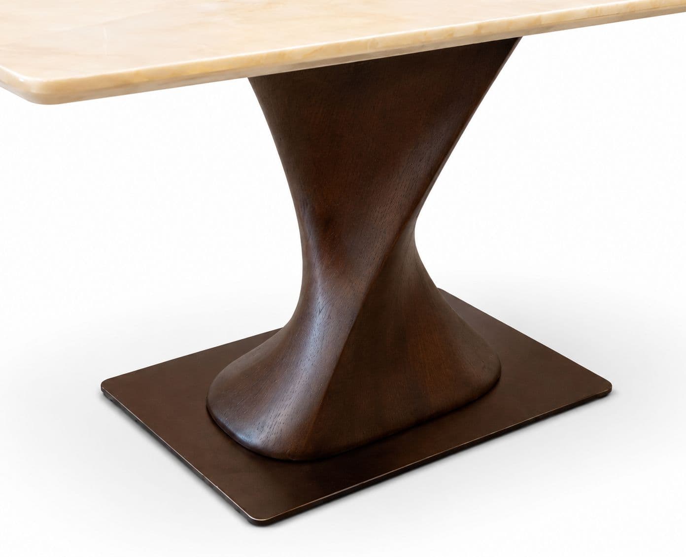 Image 13 for DT 624 TOP/624 BASE/ DC 2523 Onyex Marble Top With Ash Wood Base And Metal Support