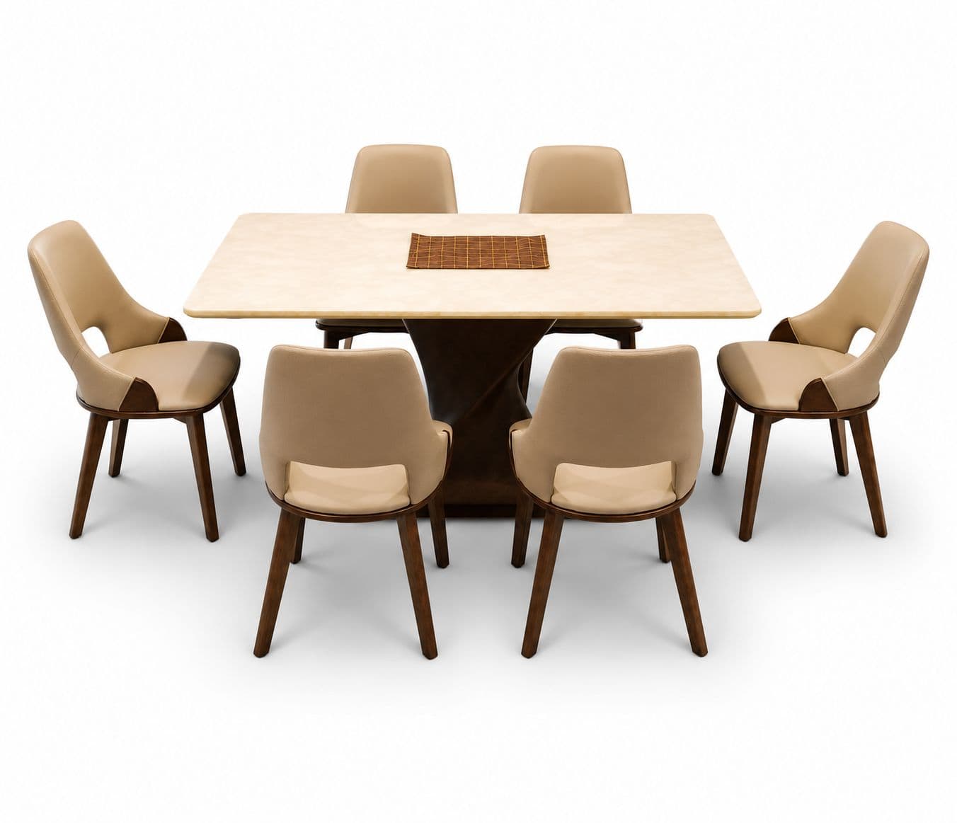 Image 3 for DT 624 TOP/624 BASE/ DC 2523 Onyex Marble Top With Ash Wood Base And Metal Support