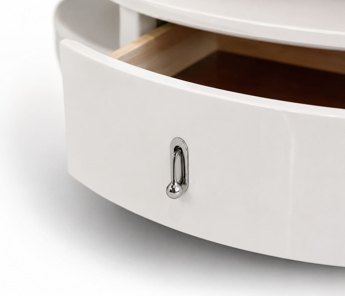 Image 3 for A13 Center Table  With Drawers Wood Top With Duco Paint And Glass Top