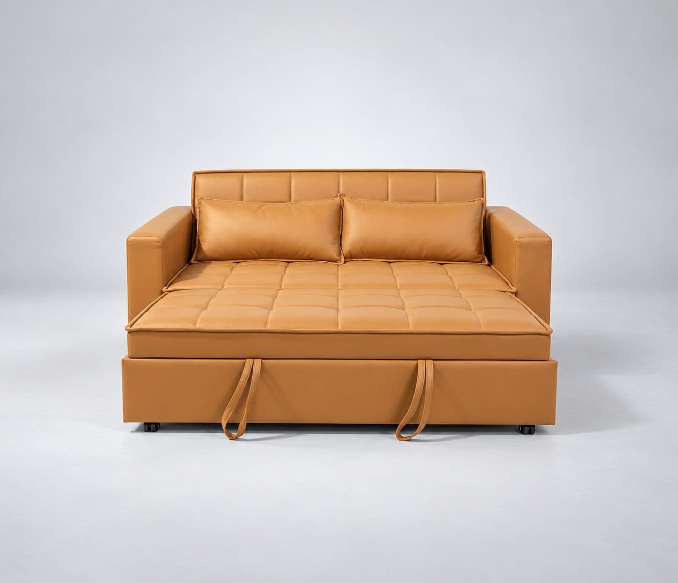 Image 9 for Anke 3 Seater SCB Convertible Sofa Cum Bed Tufted Cushioned Surface Quilted Sleeping Surface Designed For Additional Comfort Convenient pull-out design for easy conversion (WH)