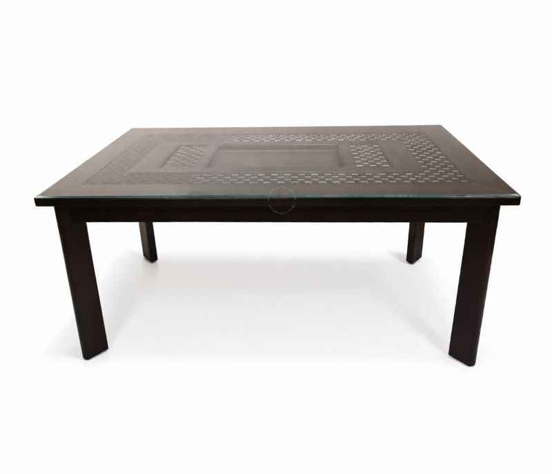 Image 4 for Chocolate DT 6 Seater Assam Teak Wood Dining Set with Fabric Upholstery (BTM)