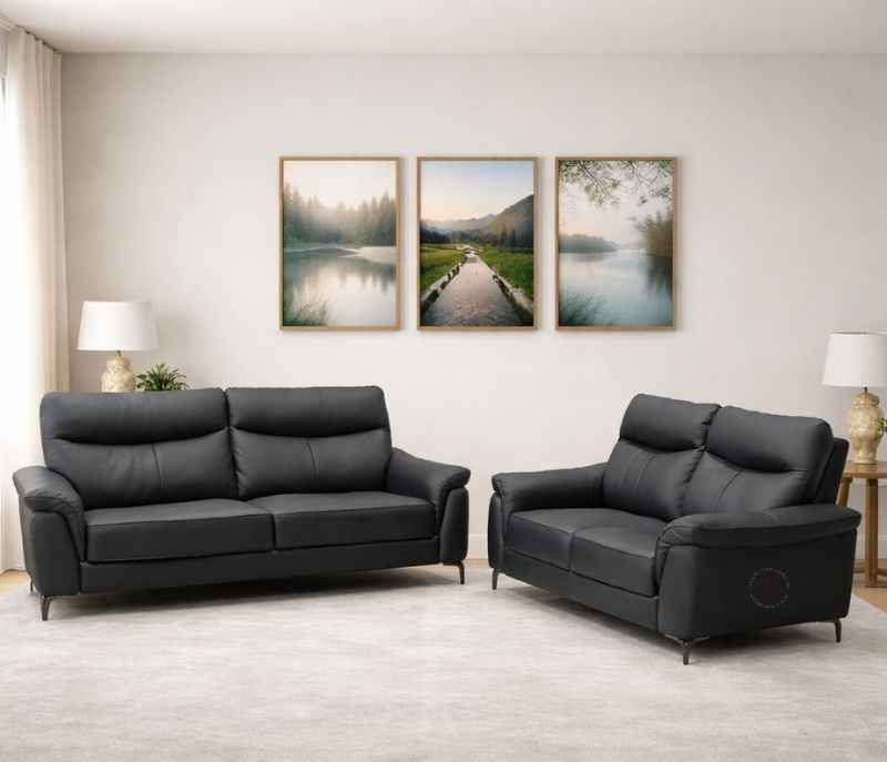 Dream  3+2 Sofa Leatherette, Black (KORA OTD)