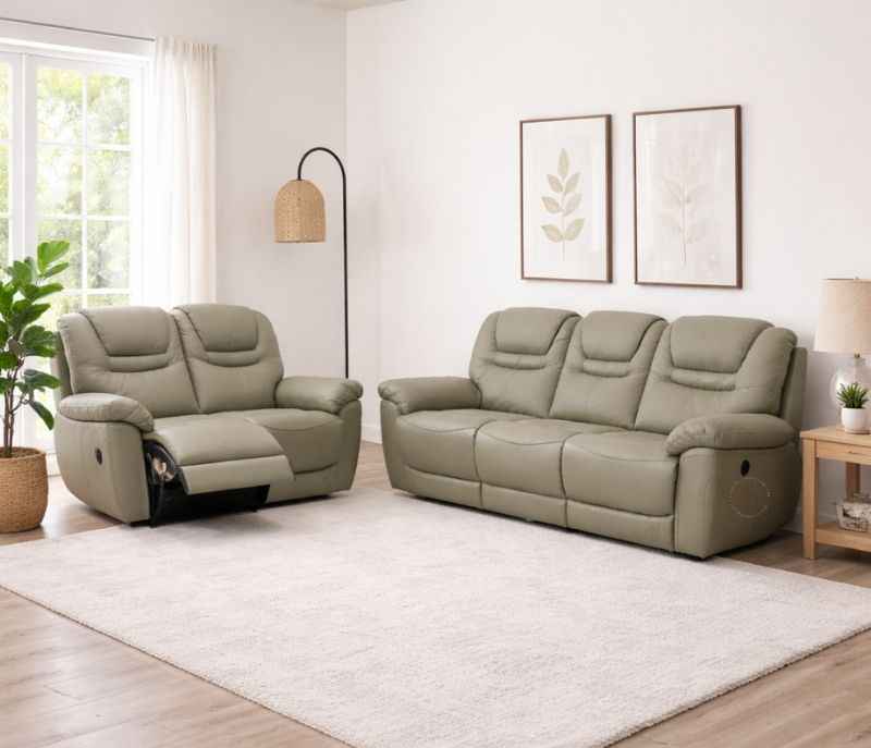 JV 3355 3 Seater Power Recliner +2 Seater Manual Recliner (BTM OTD)