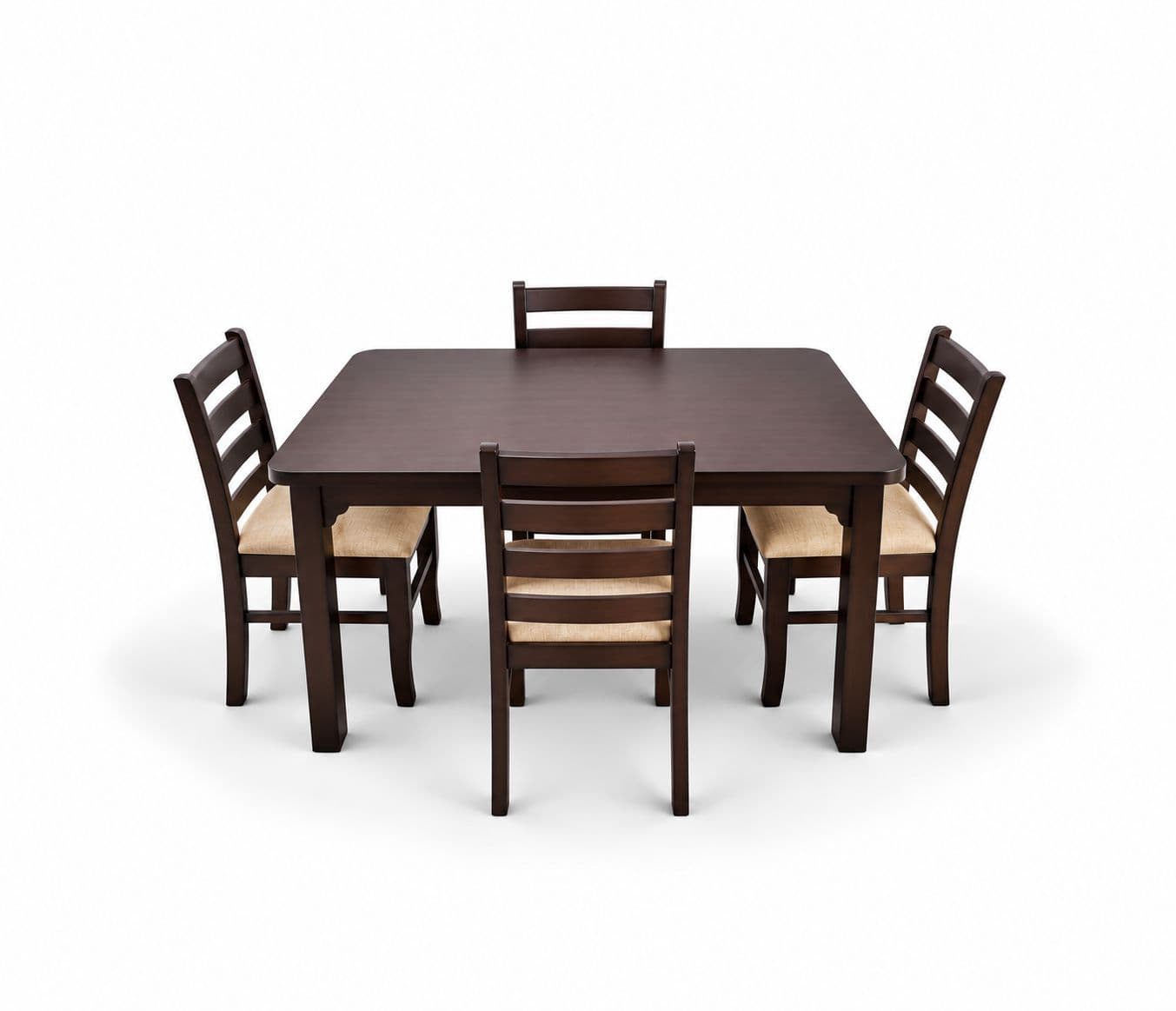 Image 2 for Bhagath Package Dining Table 1+4 Seater With Wood (WH)