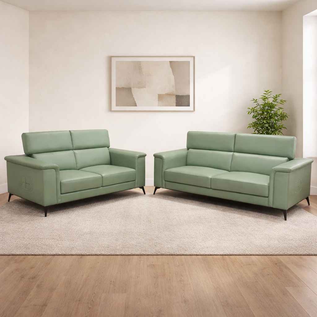 Douglas Urban 3 + 2 Sofa (Leatherette, Green) (BTM OTD)