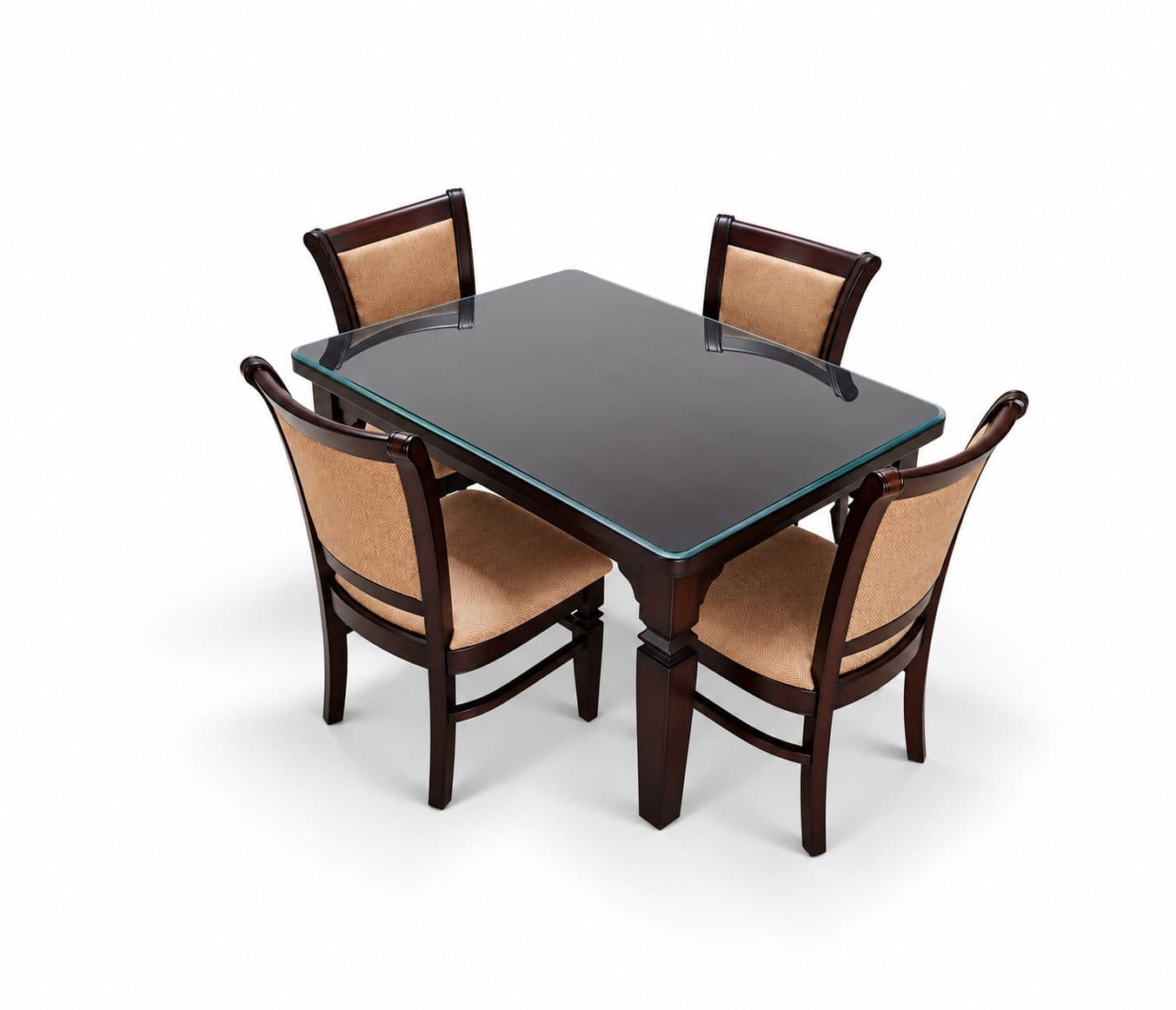 Image 4 for Classic 44 Dining Table 1+4 Seater With Glass Top (WH)