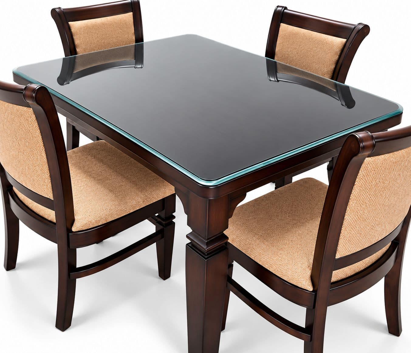 Image 7 for Classic 44 Dining Table 1+4 Seater With Glass Top (WH)