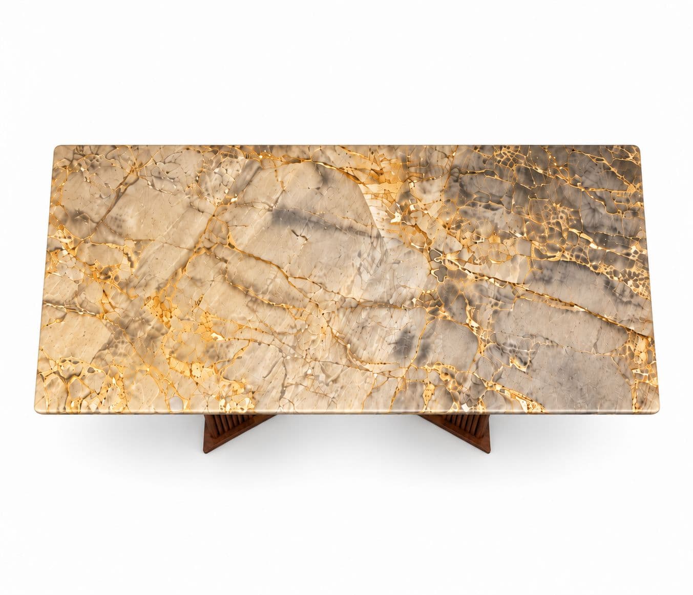 Image 19 for Dining Table 1+6 Seater Trio / DC 32 / Cogo Marble Top Ash Wood With Metal Grip Base  66*36 (BS-WF)