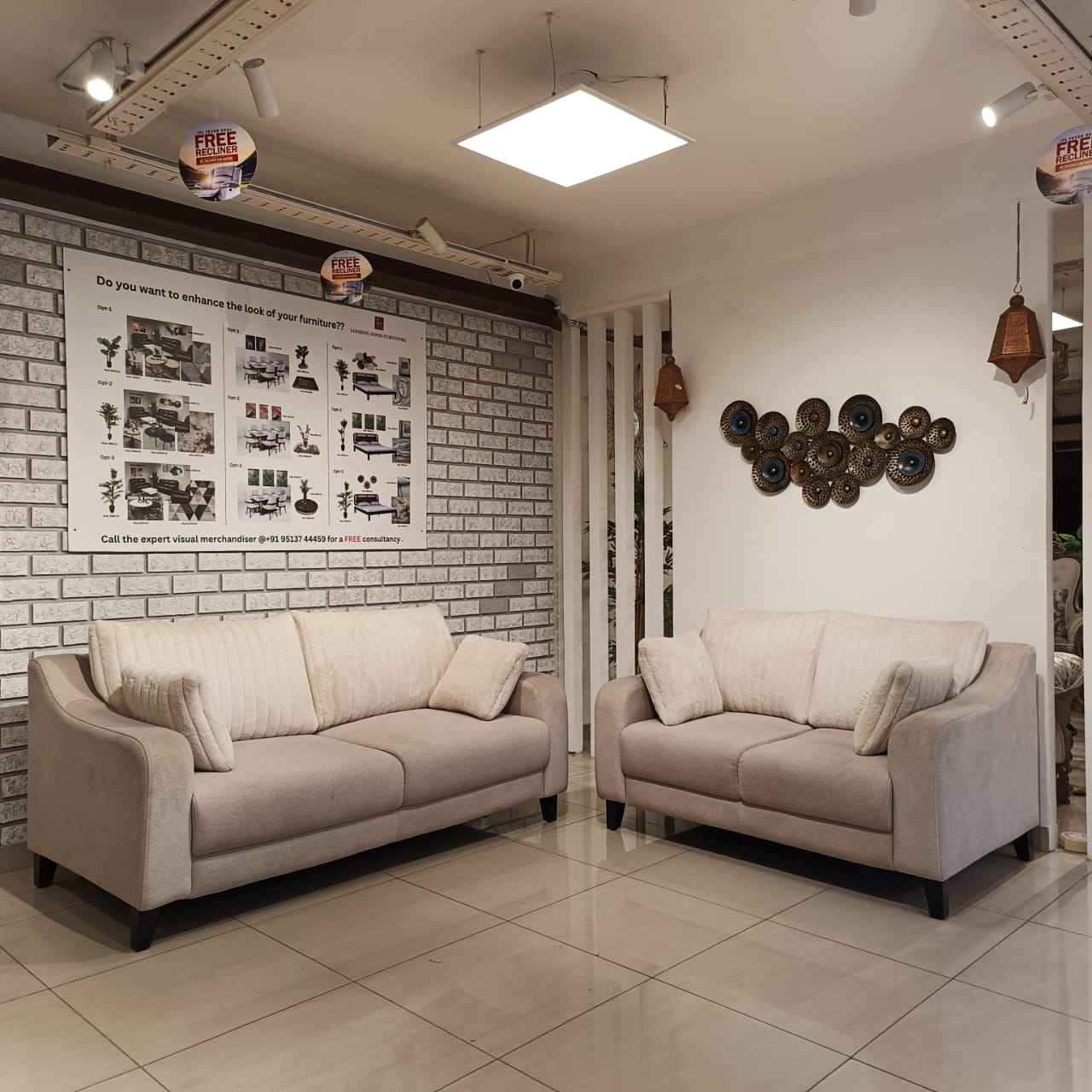 Teddy Sofa Set 3+2 (LG SKN)