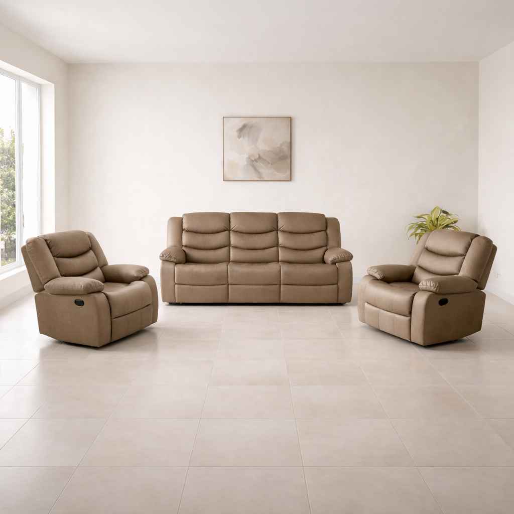Juno 3+2+1 Manual Recliner Set (LGB)(BSK)