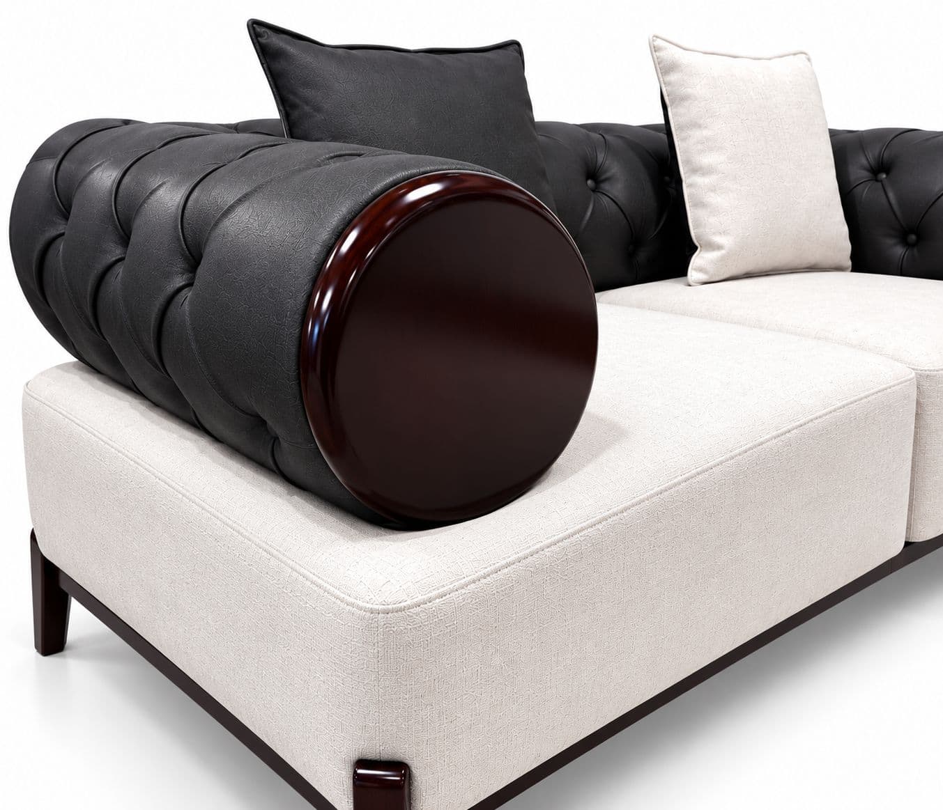 Image 3 for Modix Sofa 3+2+2 Seater With Micro Suede Fabric And Velvet Suede Seater (BWD)