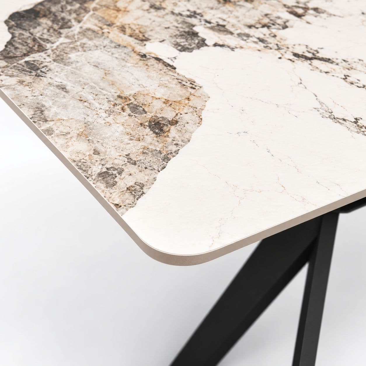 Image 2 for Dining Table C127- Marble Top With Metal Base