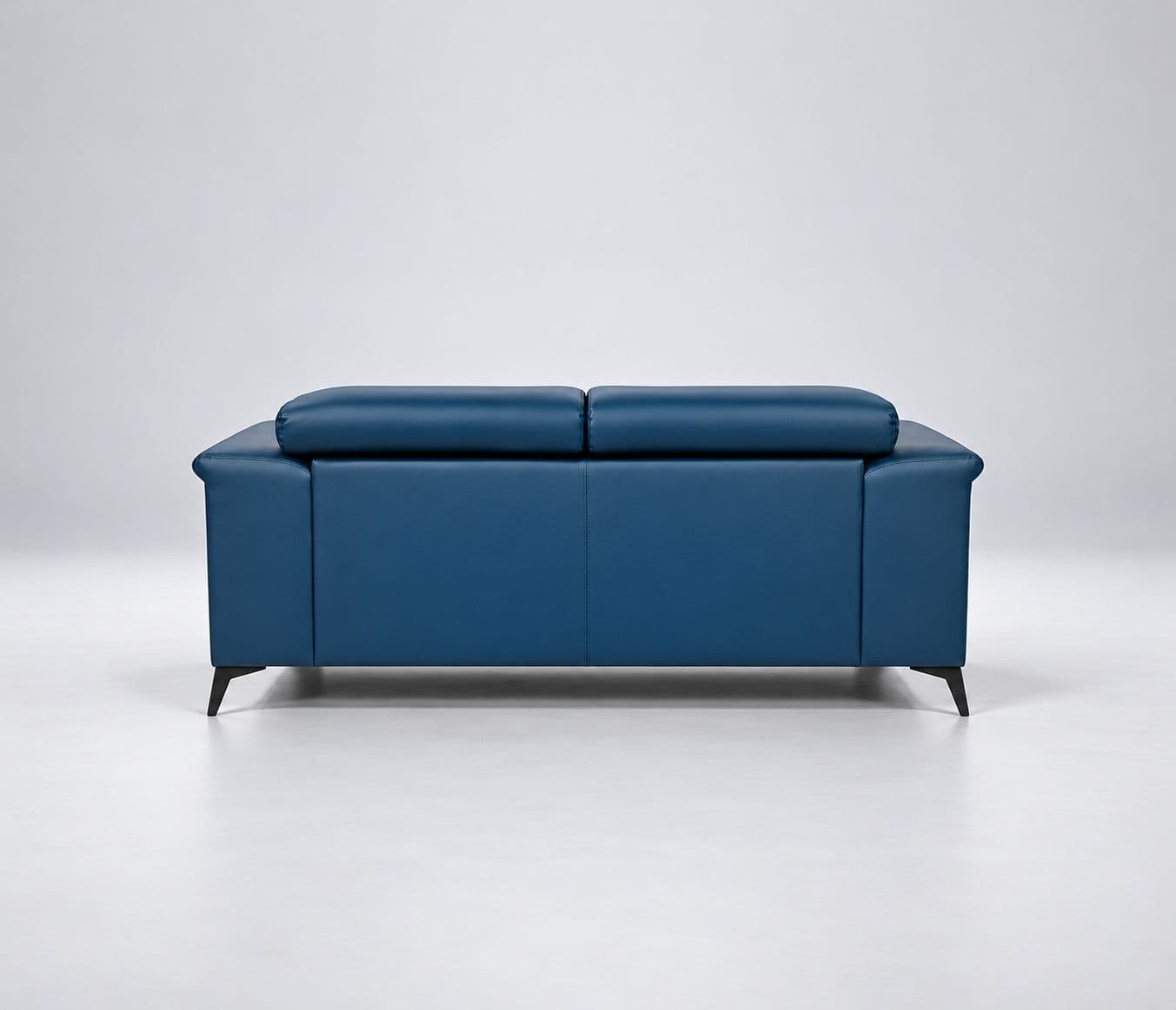 Image 15 for Douglas 3+2+2 Sofa Set Premium Royal Blue Leather Adjustable-Style Cushioned Headrests Thick, Comfortable Cushioned Seating Metal-Style Legs (WH)