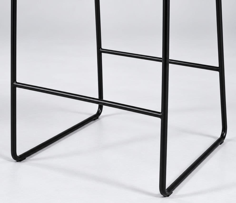 Image 10 for Hardley Bar Stool Curved Wooden Seat With A Slatted Design Paired With A Sleek Tubular Metal Frame And Integrated Foot Rest (HYD OTD)