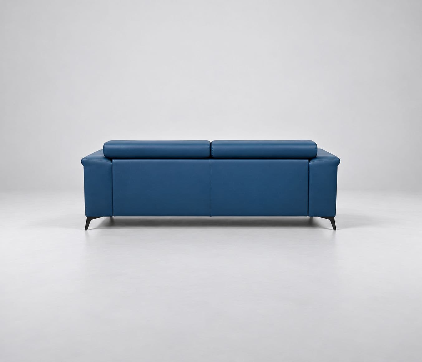 Image 11 for Douglas 3+2+2 Sofa Set Premium Royal Blue Leather Adjustable-Style Cushioned Headrests Thick, Comfortable Cushioned Seating Metal-Style Legs (WH)