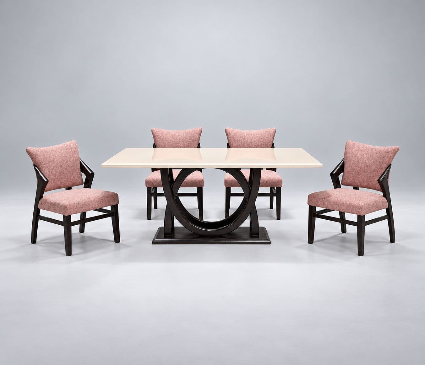 Image 4 for Princess Dining Set 1+6 Seater Marble Top With Wood Base (RCH STG)