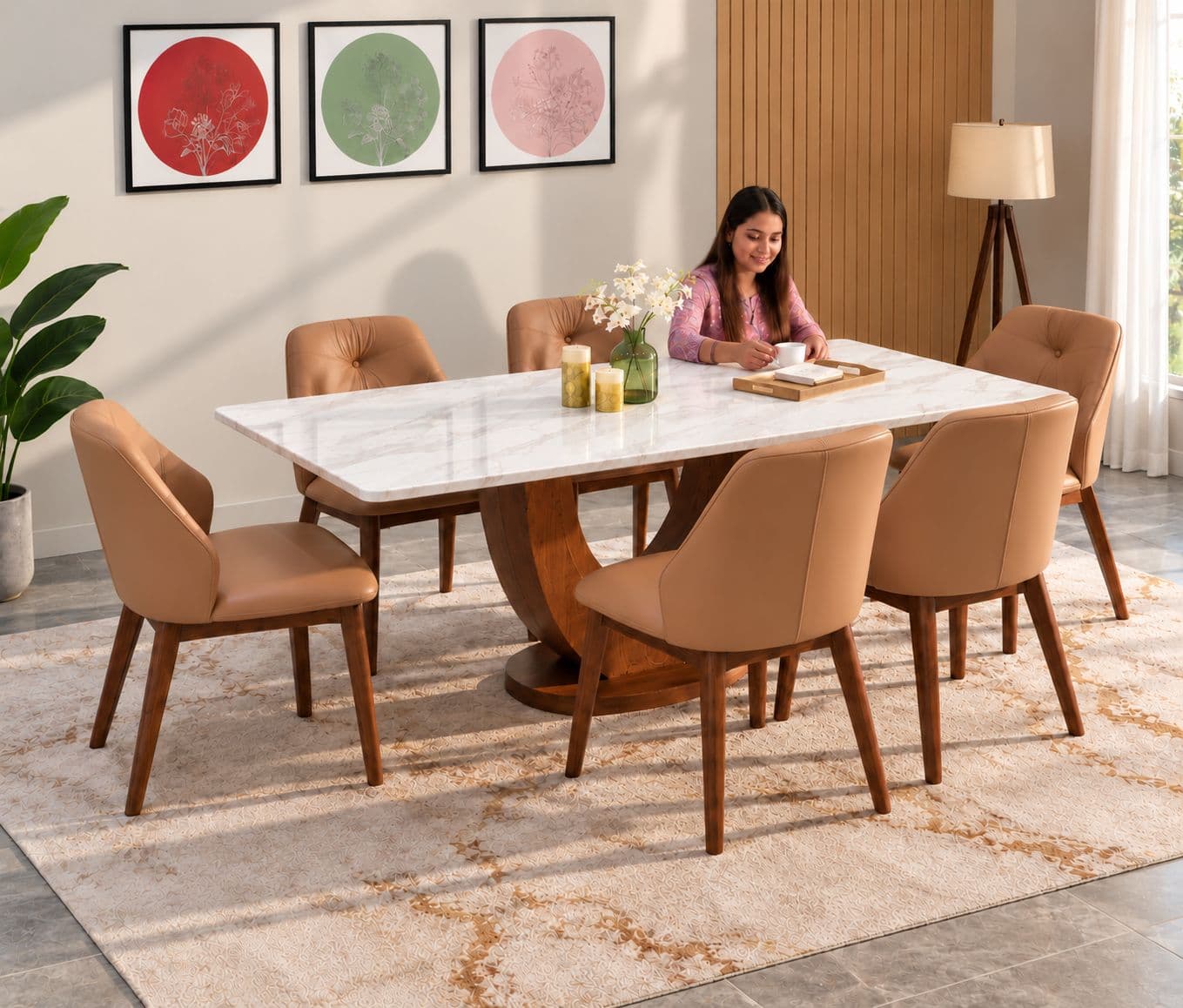 Image 1 for Imported 6 Seater Dining Set -20183-3343 D301 Chair