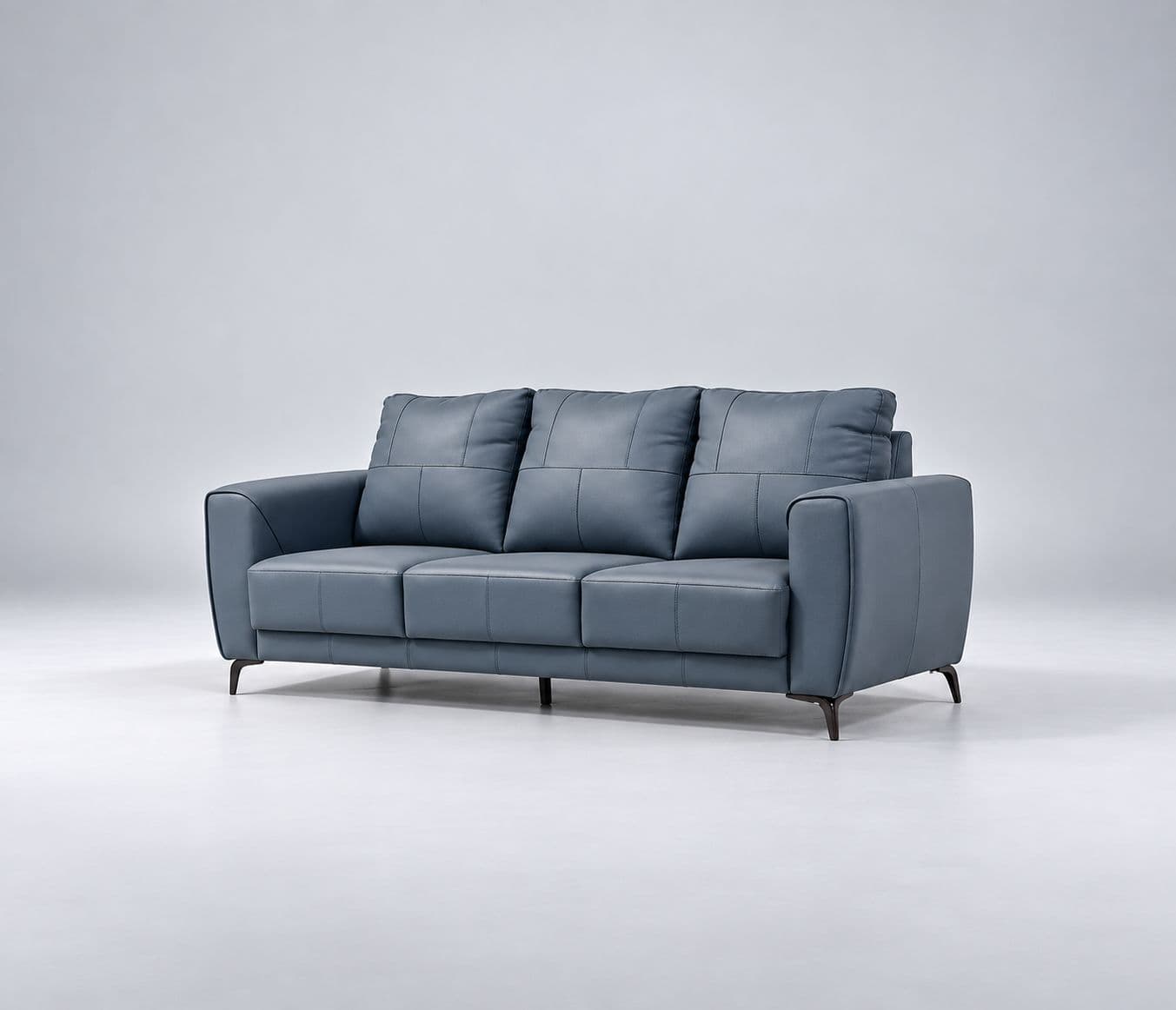 Image 7 for Malta Sofa 3 Seater  Slate Blue Finish Plush Cushioned Seating And Sleek Metal Legs This Sofa Adds A Premium Touch To Any Living Space (WH)
