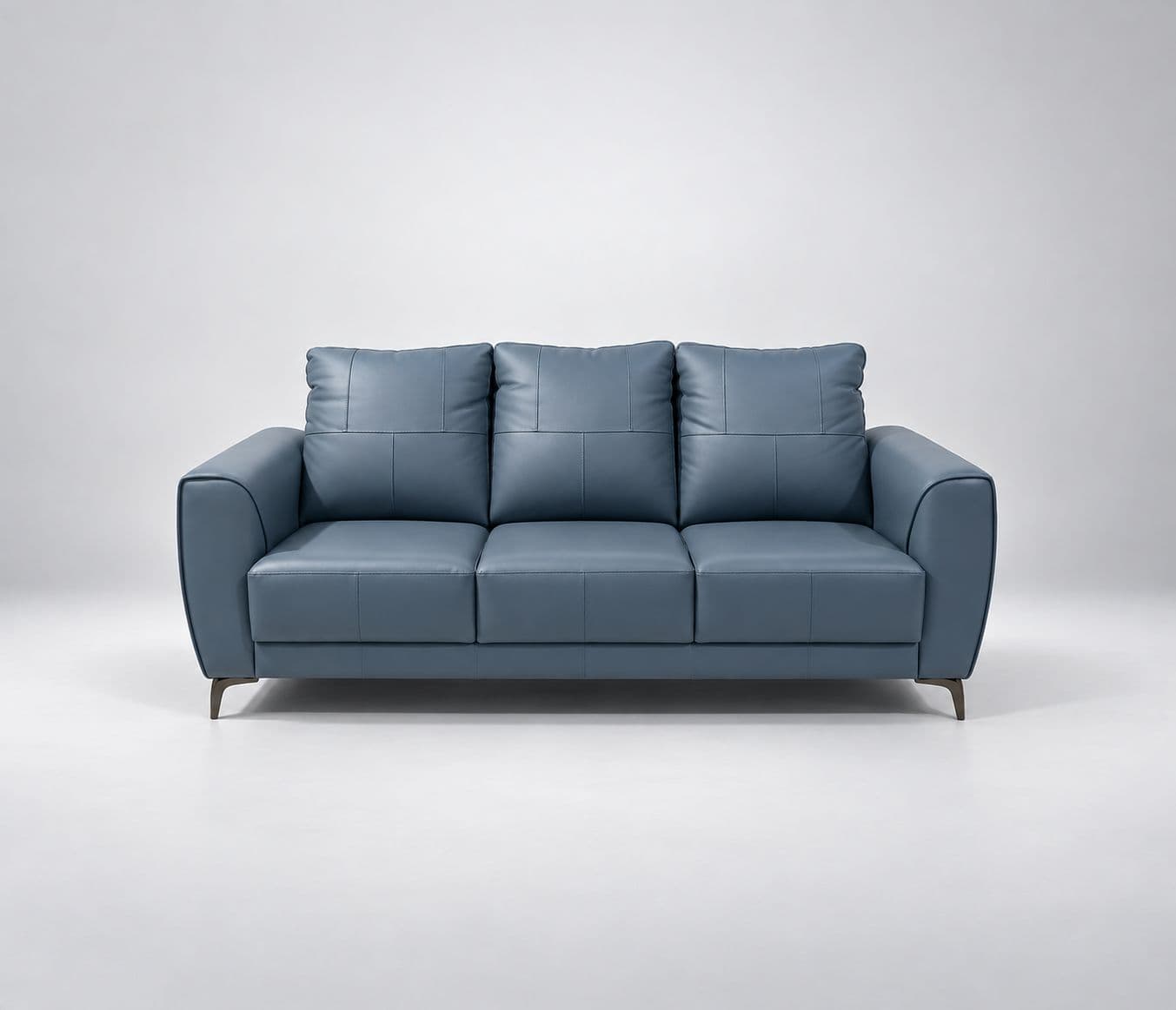 Image 6 for Malta Sofa 3 Seater  Slate Blue Finish Plush Cushioned Seating And Sleek Metal Legs This Sofa Adds A Premium Touch To Any Living Space (WH)