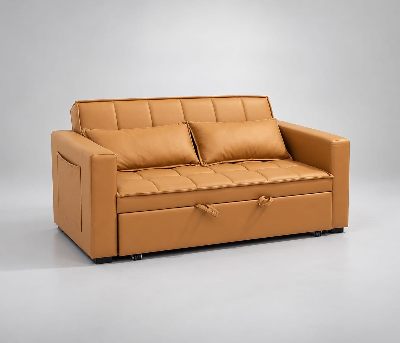 Image 11 for Anke 3 Seater SCB Convertible Sofa Cum Bed Tufted Cushioned Surface Quilted Sleeping Surface Designed For Additional Comfort Convenient pull-out design for easy conversion (WH)