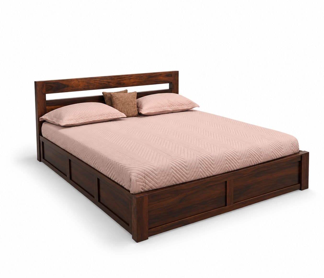 Image 6 for Horizontal Bed King Size Hydraulic Storage Cot Sheesham Wood (RCH RF)(BTM)(EC)(KORA)
