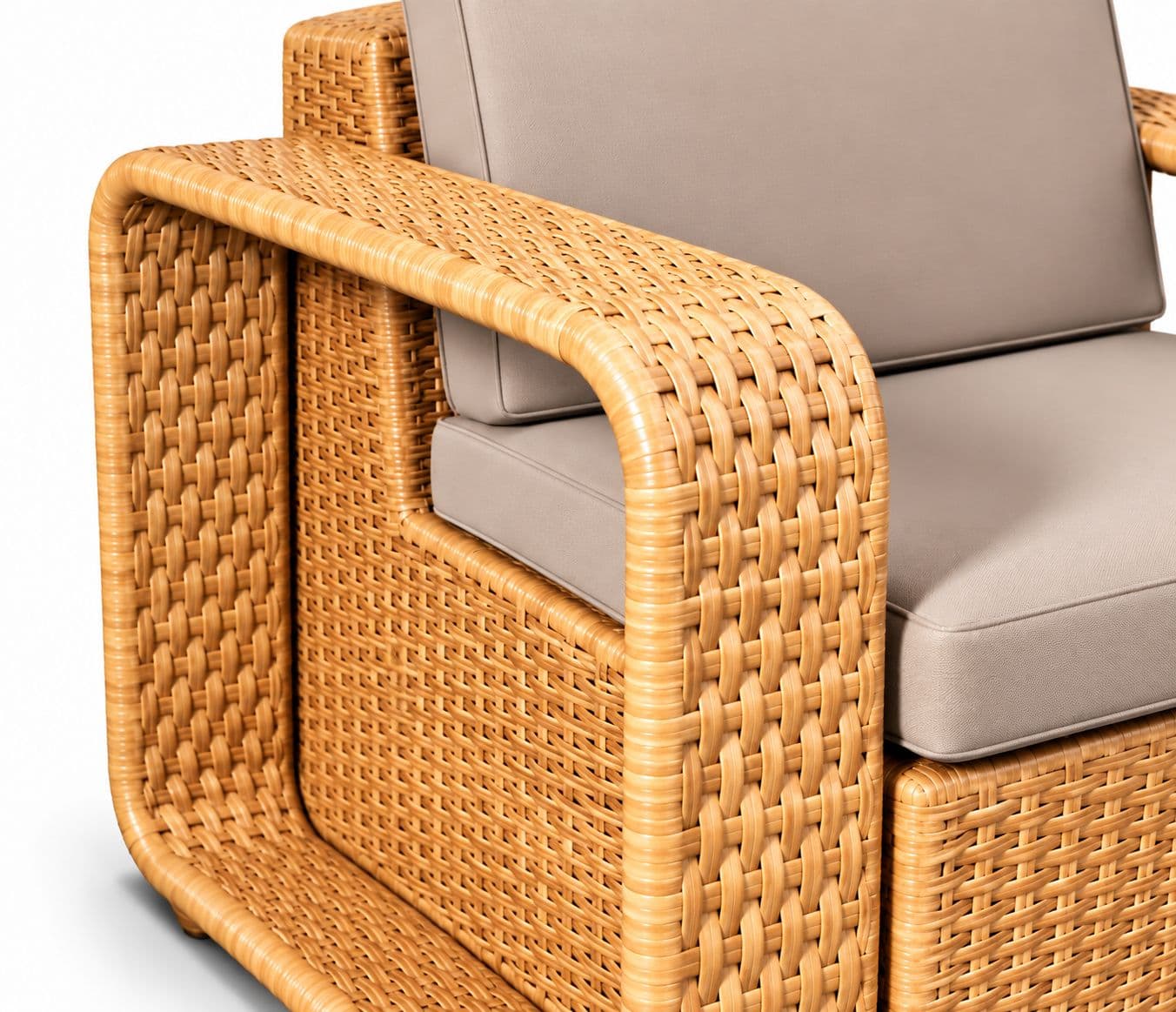 Image 8 for ODR-04 (Wicker) Sofa Set 3+1+1 Seater And With Black  Cushion (RCH SW) (OWD)