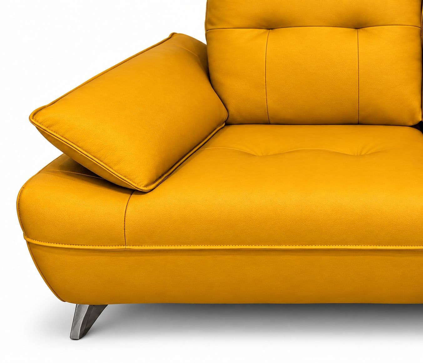 Image 5 for ZM973- Sofa 2 Seater-YH29 Static Body Touch Leather Pine Wood Frames With Metal Legs