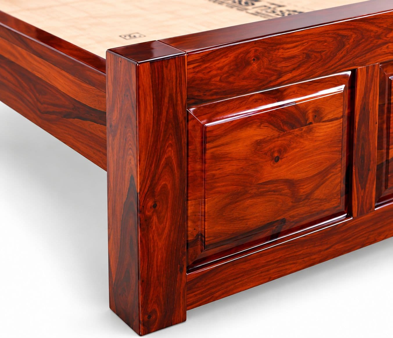 Image 7 for 6 Panel Cot Solid Sheesham Wood (SCV_PKU)