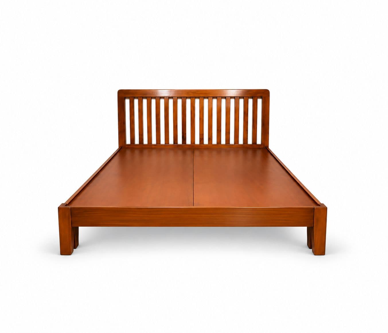Image 4 for Strip Cot Queen Size L- 78" W60" H38" Without Storage With Assam Teak And Ply (BSK OTD)