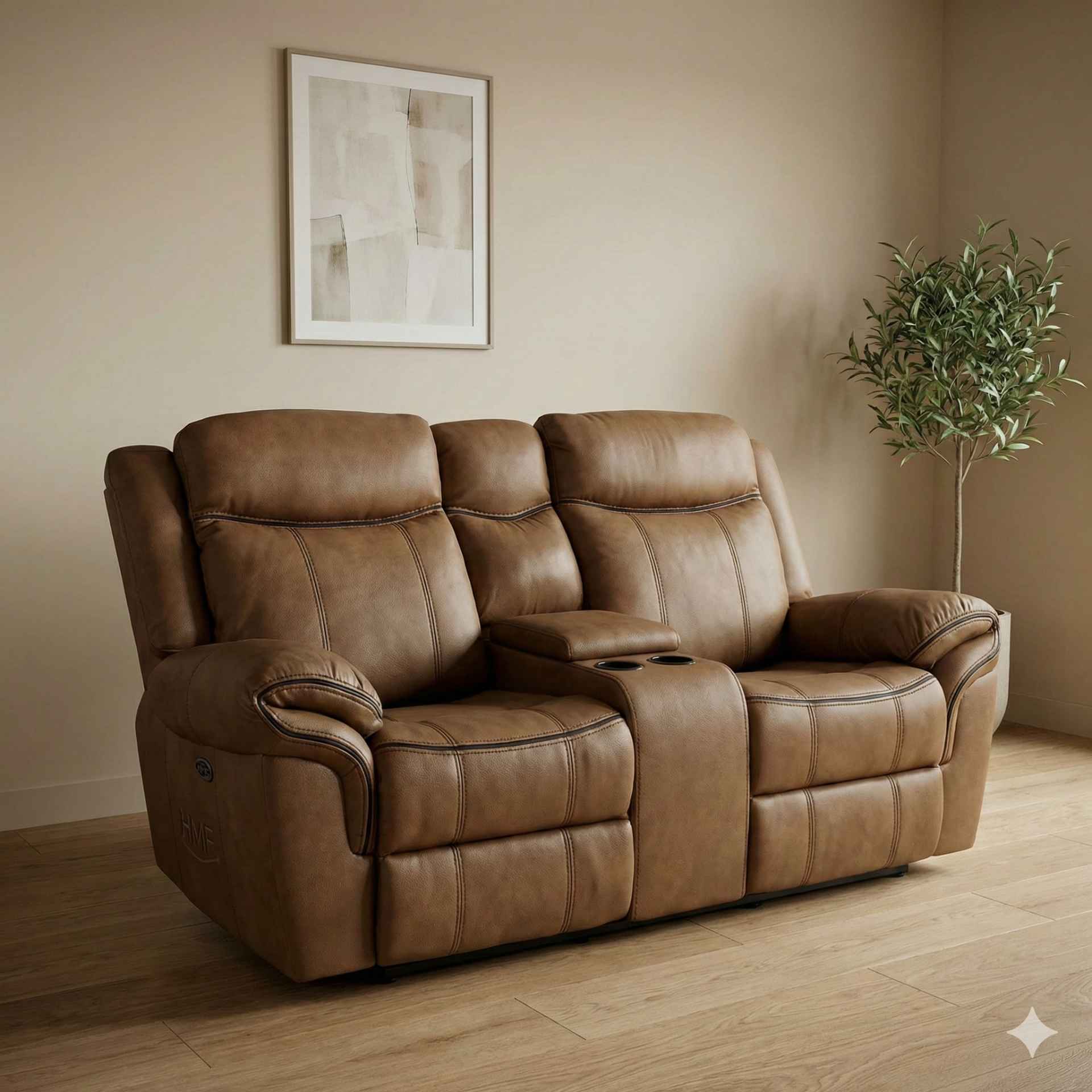 R59929AS52D-2S- Manual Loveseat With Console (WH OTD)