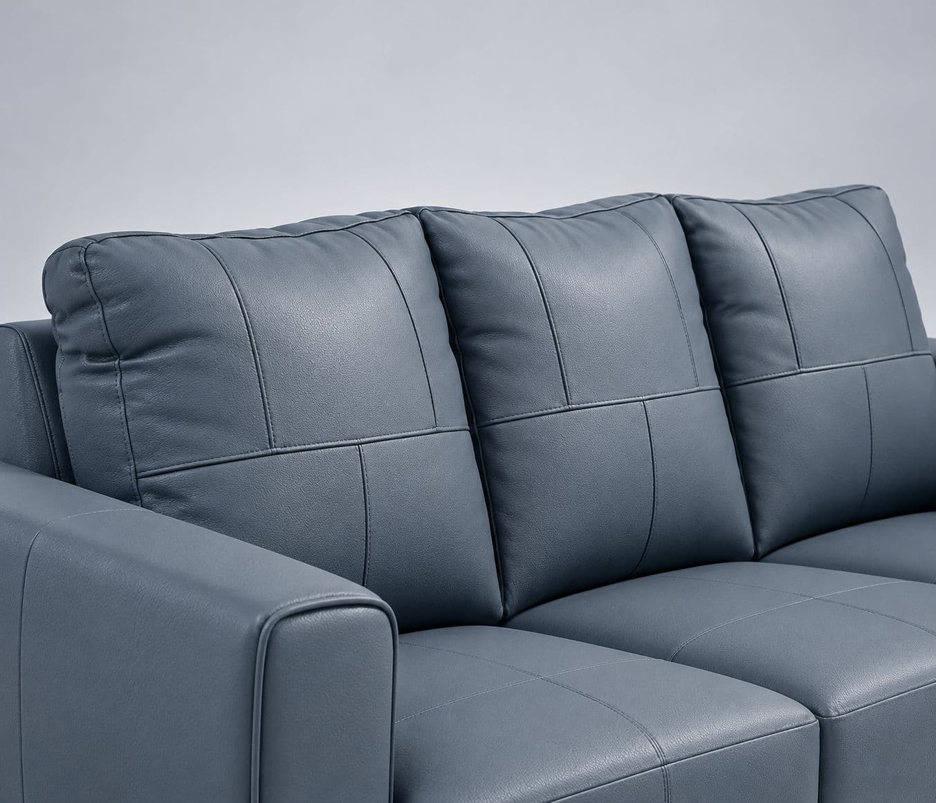 Image 4 for Malta Sofa 3 Seater  Slate Blue Finish Plush Cushioned Seating And Sleek Metal Legs This Sofa Adds A Premium Touch To Any Living Space (WH)