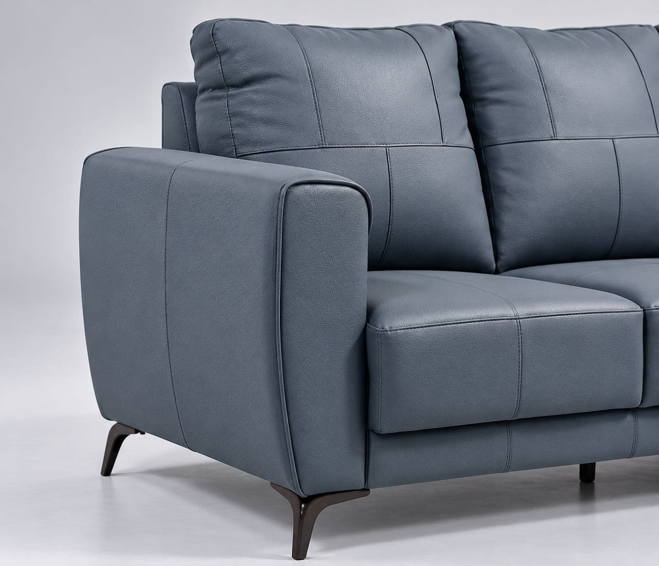 Image 3 for Malta Sofa 3 Seater  Slate Blue Finish Plush Cushioned Seating And Sleek Metal Legs This Sofa Adds A Premium Touch To Any Living Space (WH)