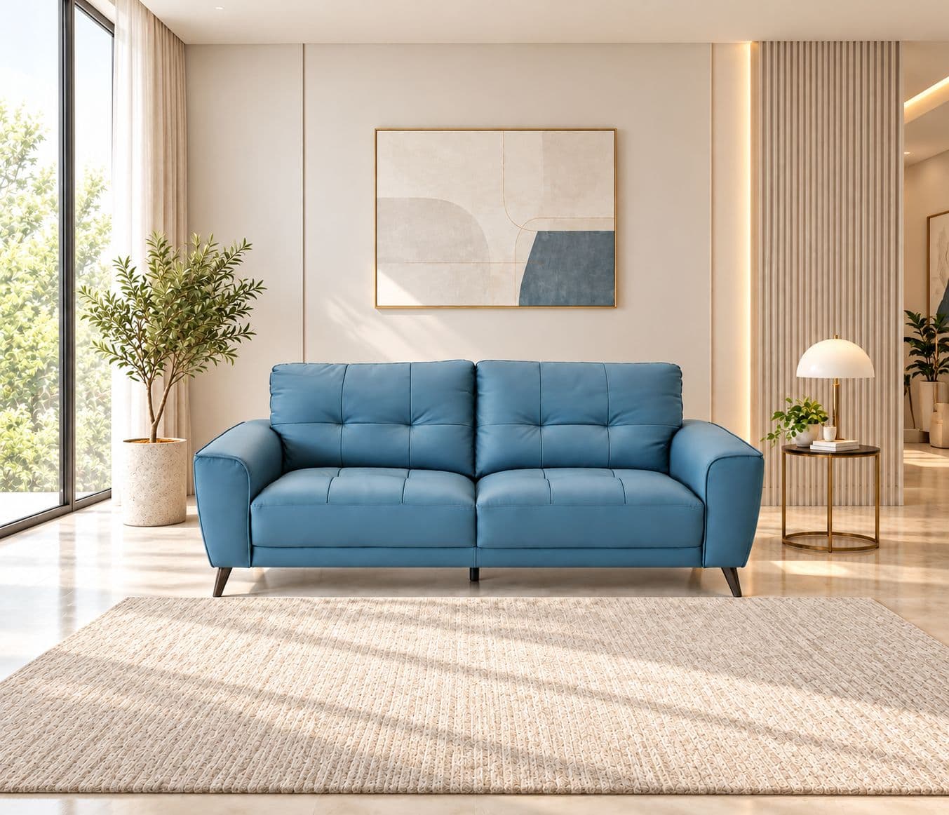 ZM936 Sofa 3 Seater Half Leather