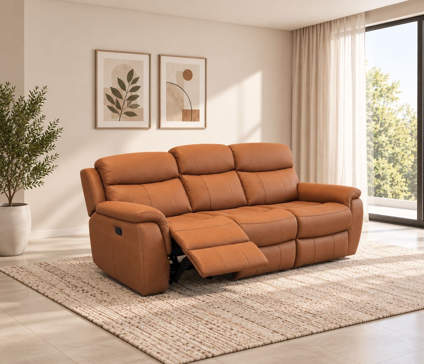 UXW9020M Single Seater Power Recliner Leather (WH)