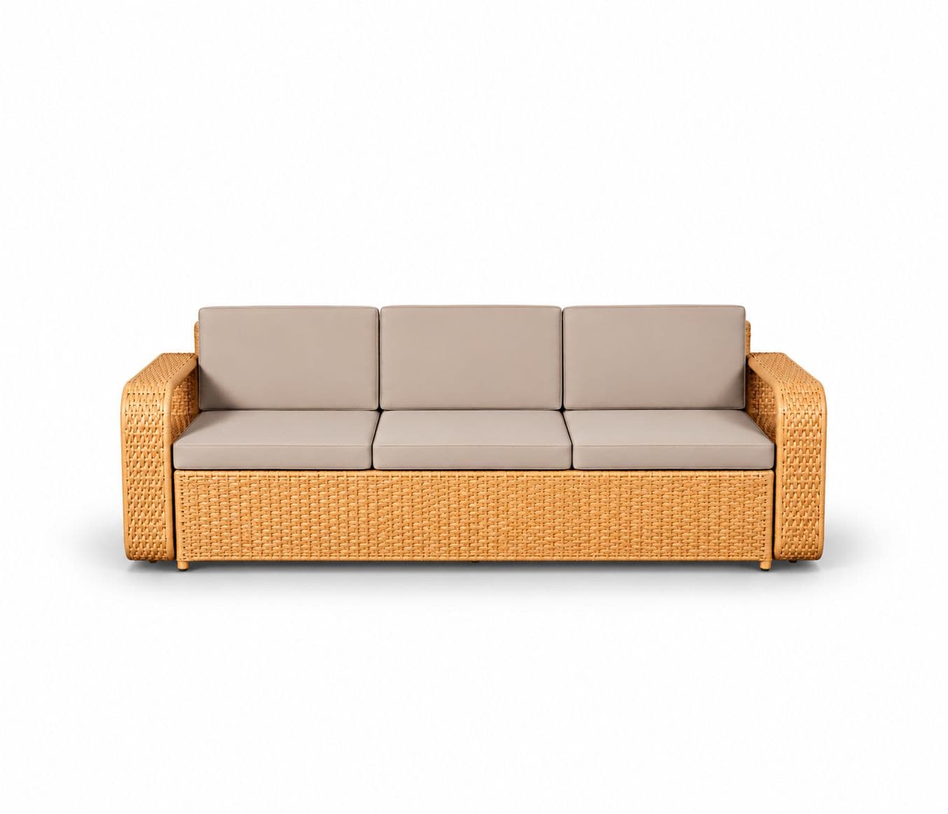Image 3 for ODR-04 (Wicker) Sofa Set 3+1+1 Seater And With Black  Cushion (RCH SW) (OWD)