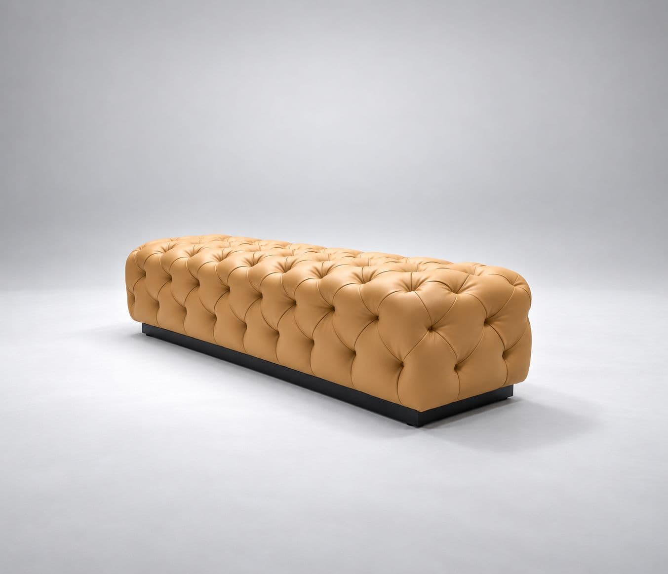 Image 5 for Gloria Bench Chesterfield Tufted Ottoman Bench Premium Leather Finish With Smooth Soft-Touch Appearance High-Density Foam Padding For Comfortable Seating And Shape Retention