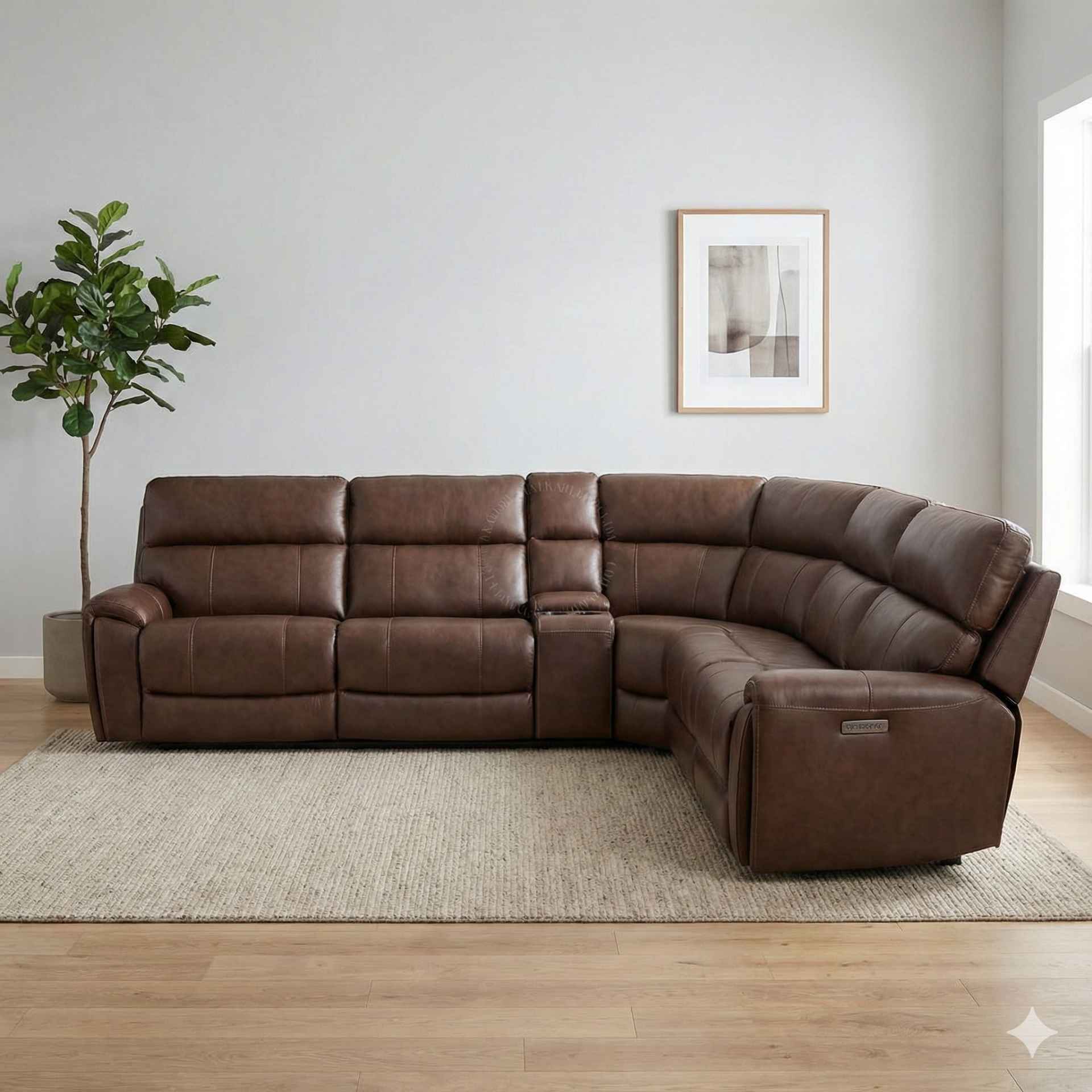 Elara Comfort L- Shaped Recliner (WF)-BS-(CP)