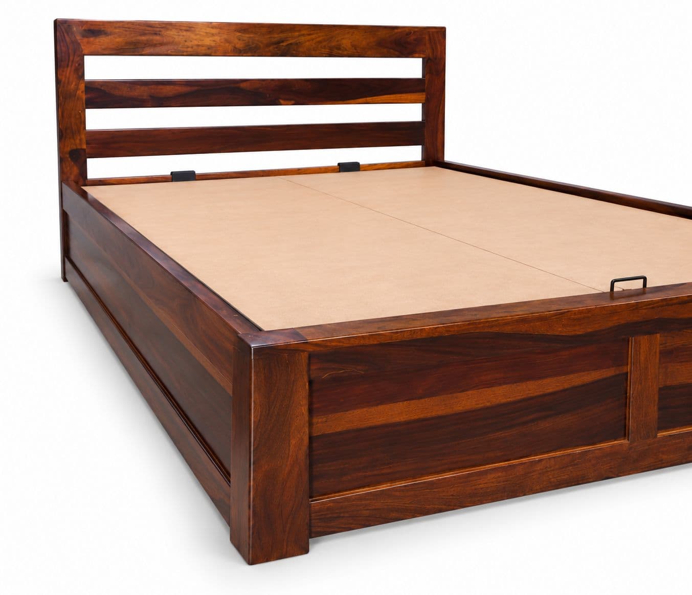 Image 4 for Horizontal Bed King Size Hydraulic Storage Cot Sheesham Wood (RCH RF)(BTM)(EC)(KORA)