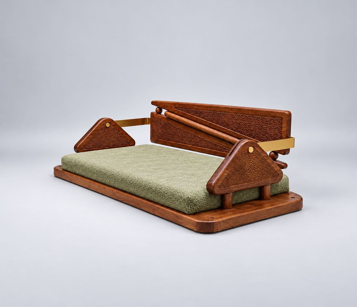 Image 4 for Elligance Cocoon 14 A Premium Wooden Hanging Swing Featuring An Elegant Walnut-Finished Frame