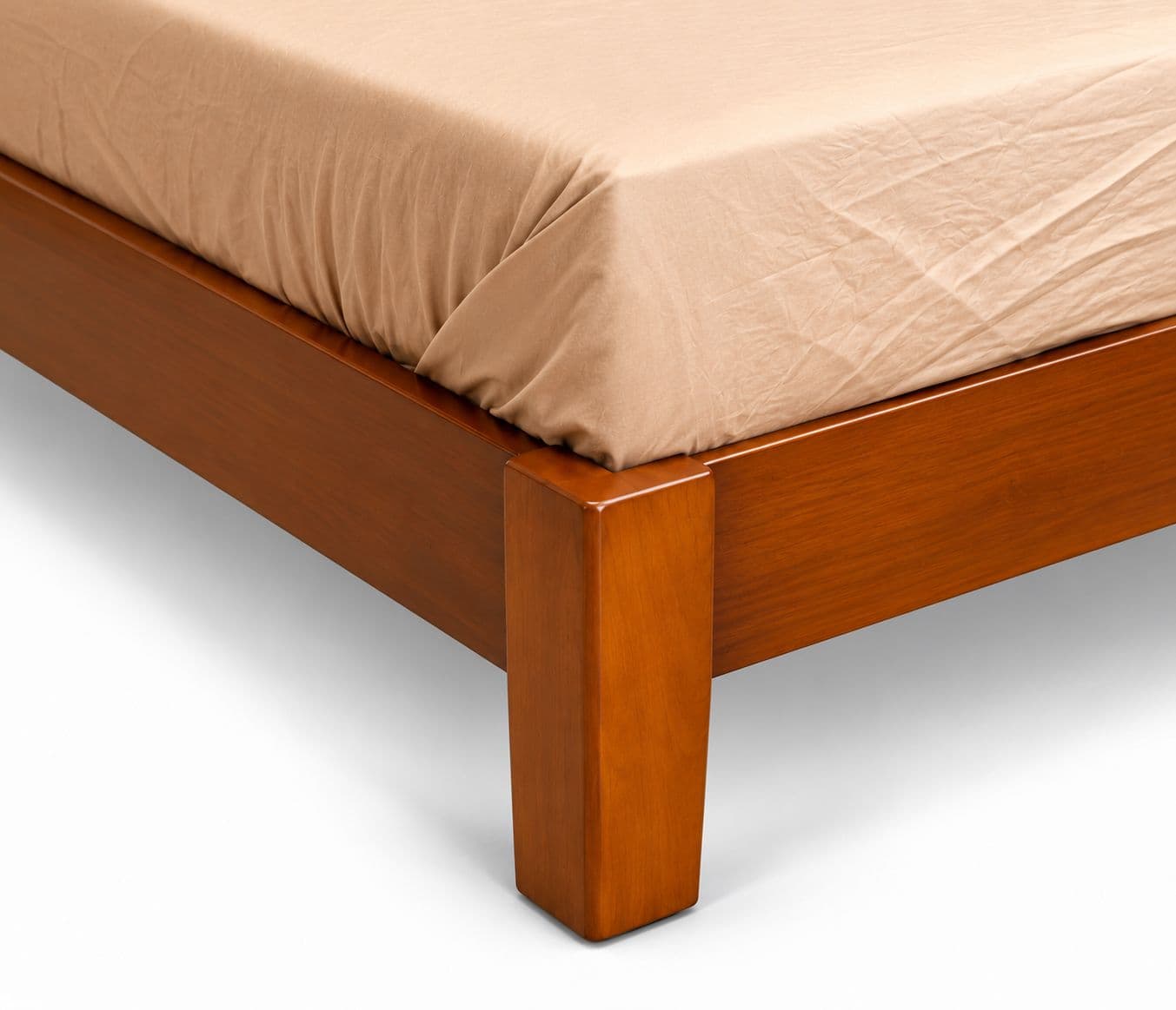 Image 8 for Strip Cot Queen Size L- 78" W60" H38" Without Storage With Assam Teak And Ply (BSK OTD)