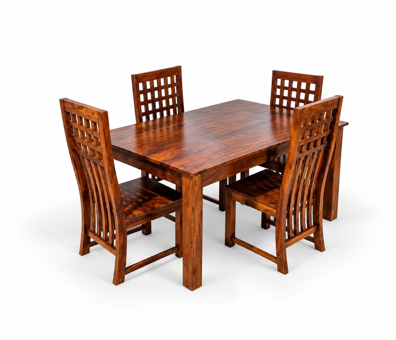 Image 4 for BGW 142 Dining Table 1+4 BGW 62 With Wood (WH)