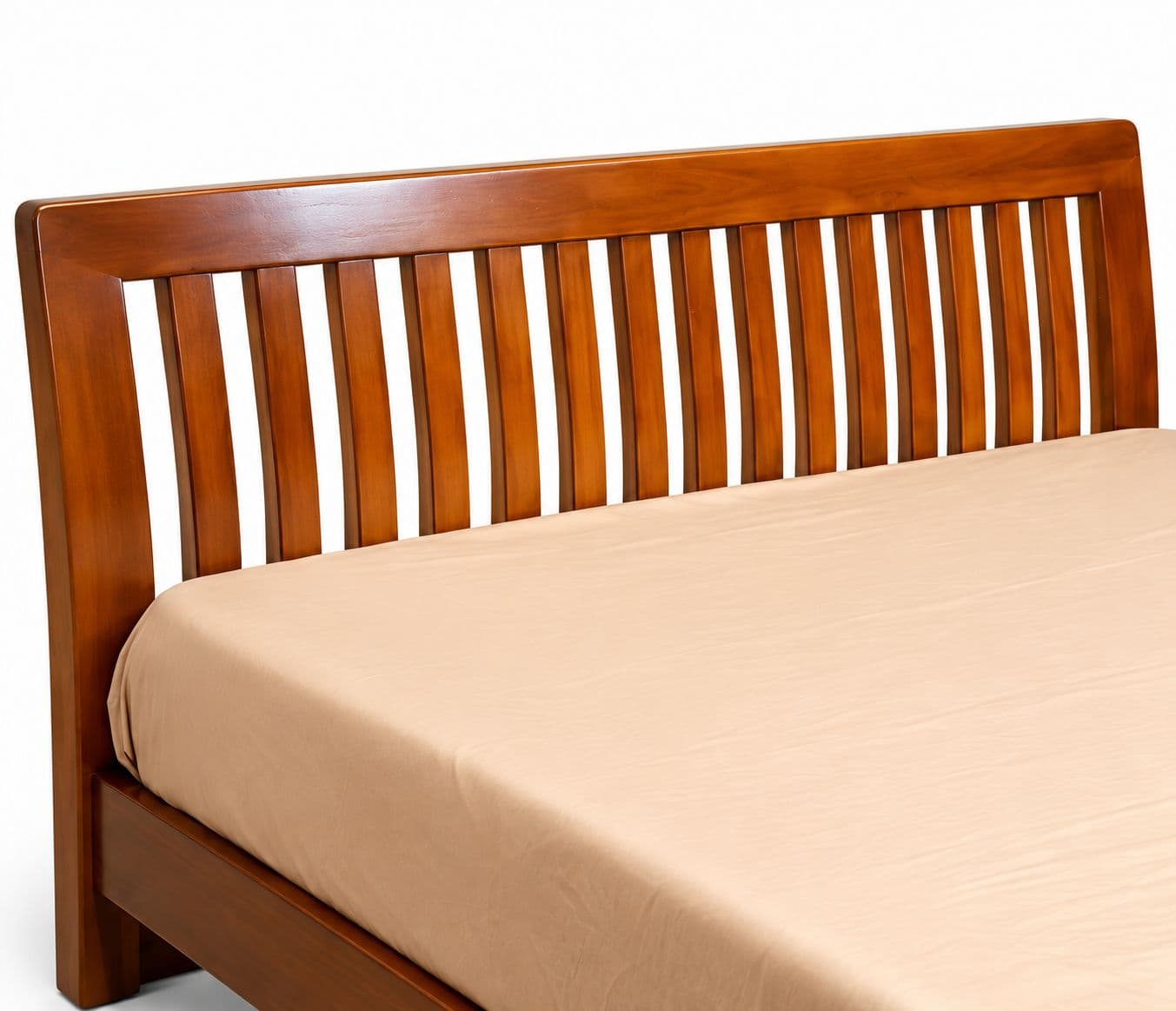 Image 7 for Strip Cot Queen Size L- 78" W60" H38" Without Storage With Assam Teak And Ply (BSK OTD)