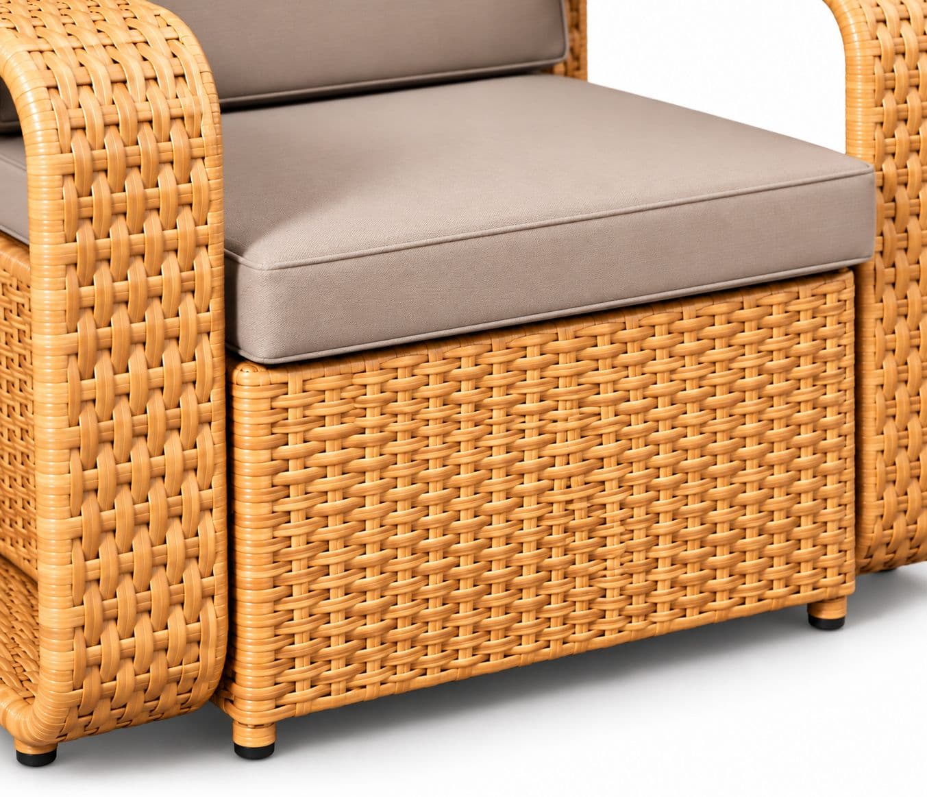 Image 10 for ODR-04 (Wicker) Sofa Set 3+1+1 Seater And With Black  Cushion (RCH SW) (OWD)